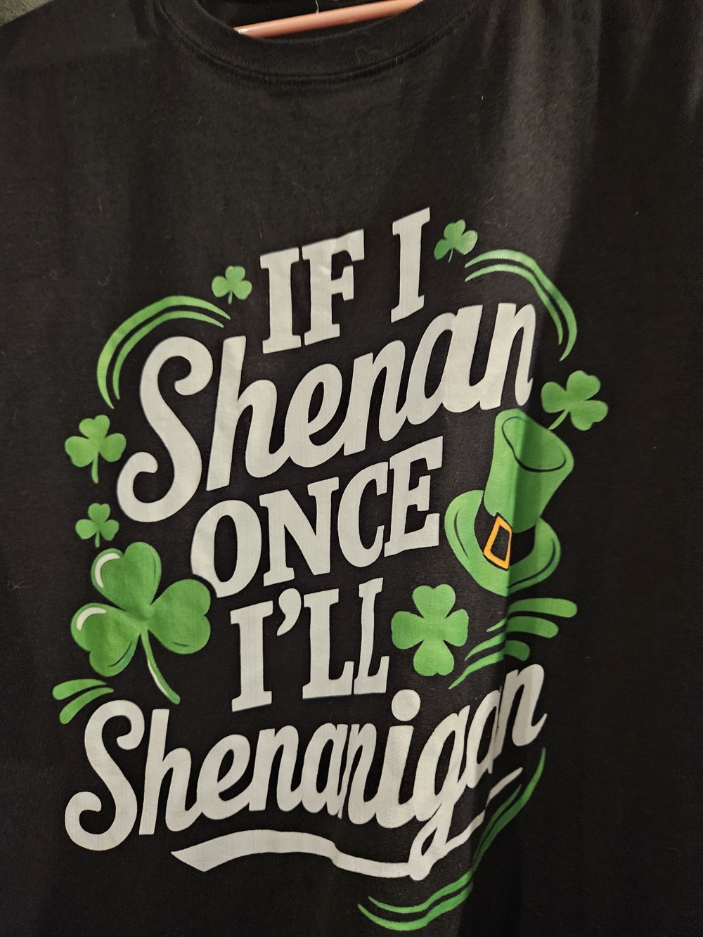 St. Patrick's Shenanigan Graphic Tee - Black & Green